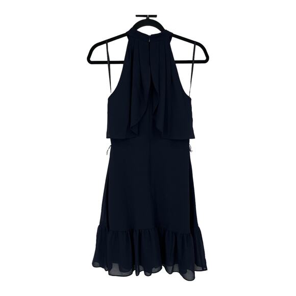 Eliza J Dress Tiered Popover navy size 2 - Picture 4 of 6